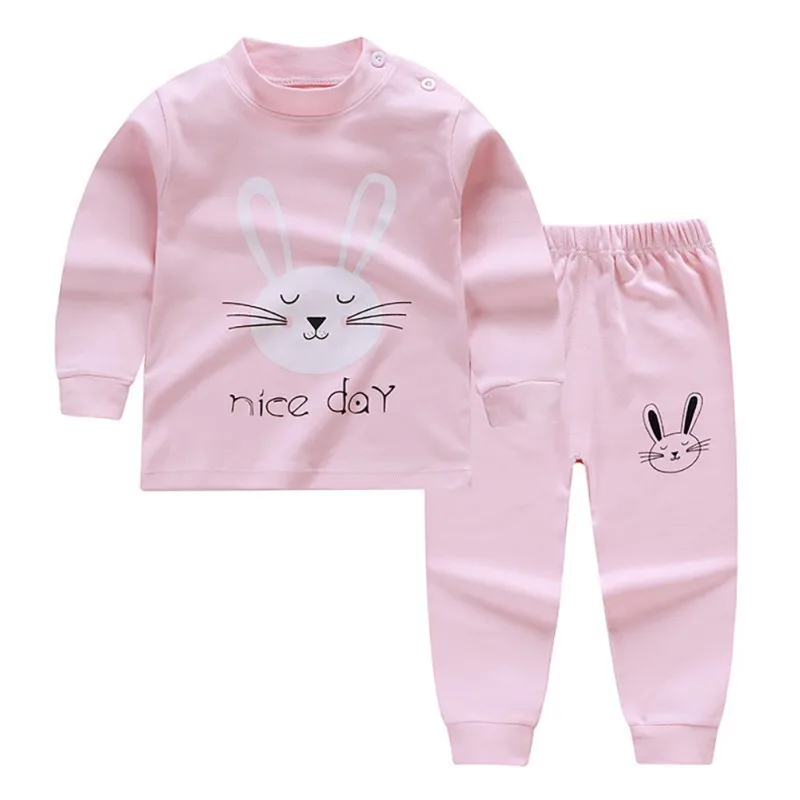 

Cartoon Kids Pajamas Sets Cotton Boys Sleepwear Suit Warm Child Girl Pajamas Long Sleeve Tops+Pants 2pcs Children Clothing