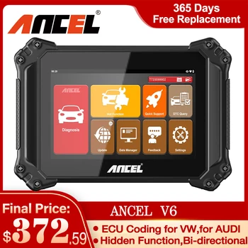Ancel V6 OBD2 Diagnostic Scanner Professional Full System Car Diagnostic Tool DPF ABS Oil IMMO Reset OBD 2 Automotive Scanner 1