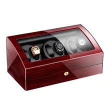 Gorben EU/US/AU/UK Plug Мини Мотор шейкер коробка с подзаводом из искусственной кожи автоматический держатель для часов дисплей для механических часов