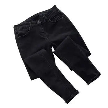 

Casual Stretch Women Trousers High Waist Cool Skinny Hole Jeans Denim Nine Harem Pants