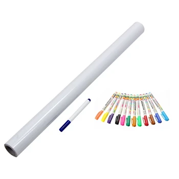 

12 Colors White Board Marker Pen White Board Children'S Stationery Dry-Erase Pen with PVC Chalkboard Wall Sticker Free Marker Pe