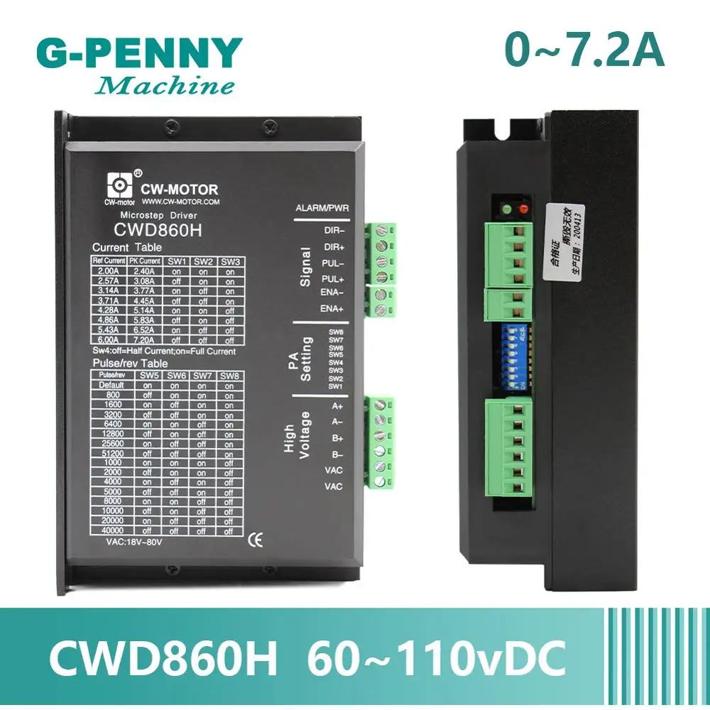High quality! CNC Nema 34 stepper motor driver 0-7.2A 60-110vDC / 40-80vAC CWD860H for Nema34 Driver | Обустройство дома