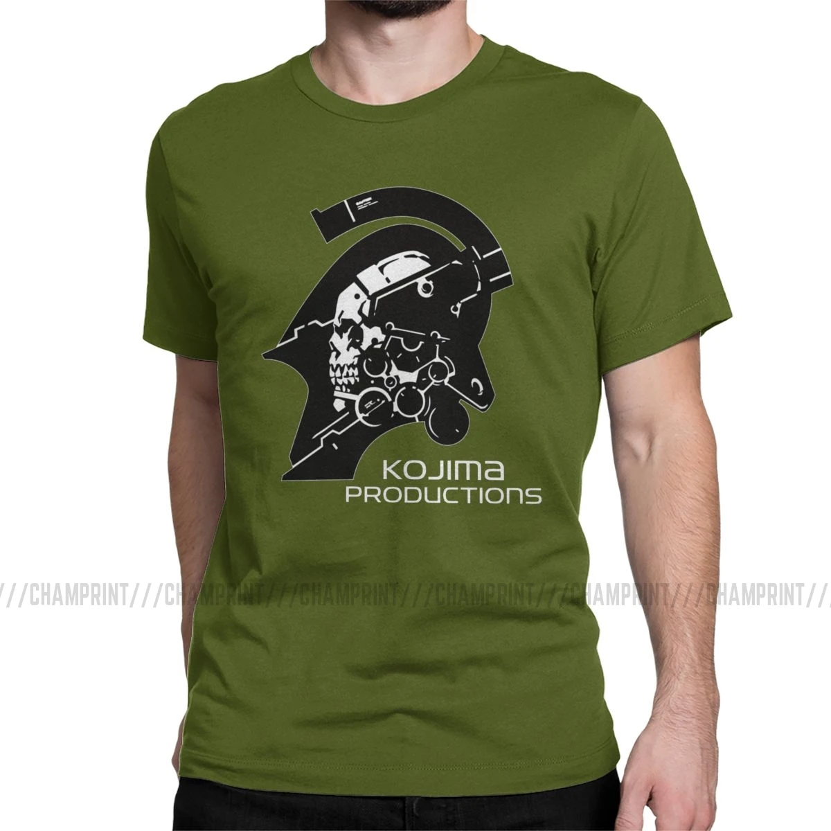 Уникальный Kojima producations Death Stranding Футболка Мужская хлопковая футболка Hideo Metal gear Solid Reedus Game Mgs с коротким рукавом футболки - Цвет: Армейский зеленый