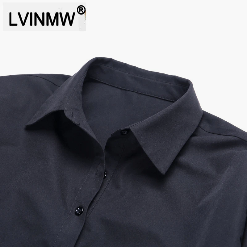 LVINMW, сексуальная Лоскутная Свободная блузка с v-образным вырезом, рукавом-фонариком, Осень-зима, Женская однотонная Модная тонкая рубашка, женская уличная одежда