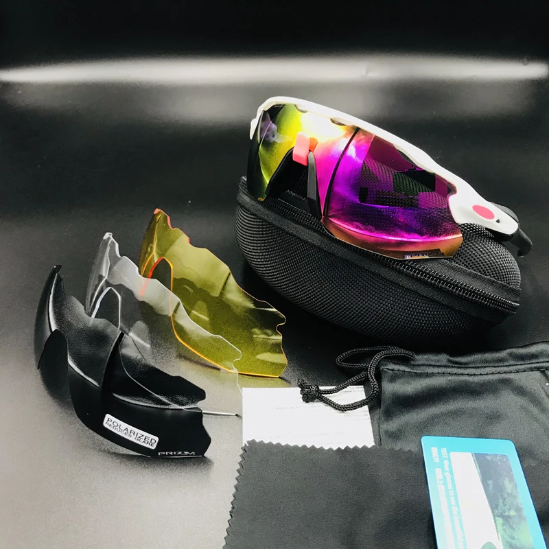 Поляризационные, 4 линзы, спортивные, велосипедные очки, Mtb, для шоссейного велосипеда, мужские, женские, для бега, для верховой езды, солнцезащитные очки, велосипедные, защитные очки