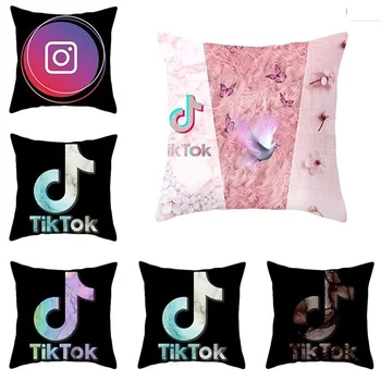 

Pillow Cover Tik-Tok Home Decor Pillowcase Square Size 18Inch18Inch Cushion Case Throw Pillow Cover Case