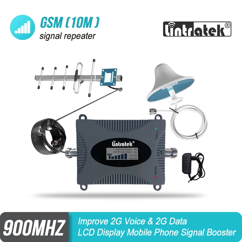 Усилитель сотового сигнала Lintratek 2G 900 МГц B8 GSM мини репитер голосовой усилитель LPD