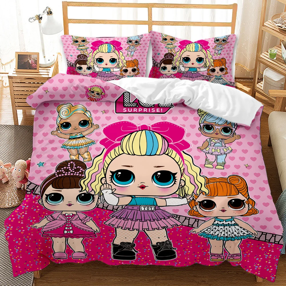 

Surprise Doll Girls 3D Print Comforter Bedding Sets Queen Twin Single Size Duvet Cover Set Pillowcase Home Textile Luxury Gift