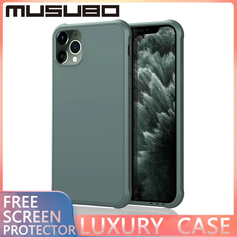 Роскошный Матовый Мягкий силиконовый чехол MUSUBO для iPhone 11 Pro Max телефона