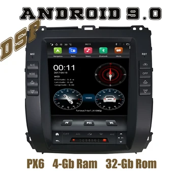 

PX6 Tesla Style android 9.0 car DSP radio gps player for Toyota prado 120 2002-2010 Lexus GX470 with wifi 4+64G