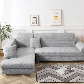 

Tight Wrap Sofa Cover Elastic Needs Order 2 PCs Sofa Cover If L-style Stretch Sofa Cover Corner Decor Universal Slipcover