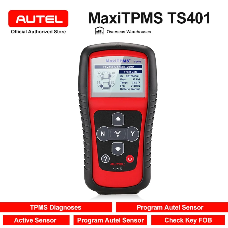 Red Autel MaxiTPMS TS401 TPMS инструмент для активации с mx-сенсором сервис программирования получает 315 МГц 433 МГц сенсорные сигналы - Color: Red