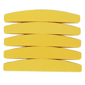 yellow 25 шт./упак. профессиональная пилка для ногтей, 100/180 Грит микс Цвет кривой губка буферный блок лак извести в режущей поверхностью гибкие и нейл-арта - Цвет: yellow