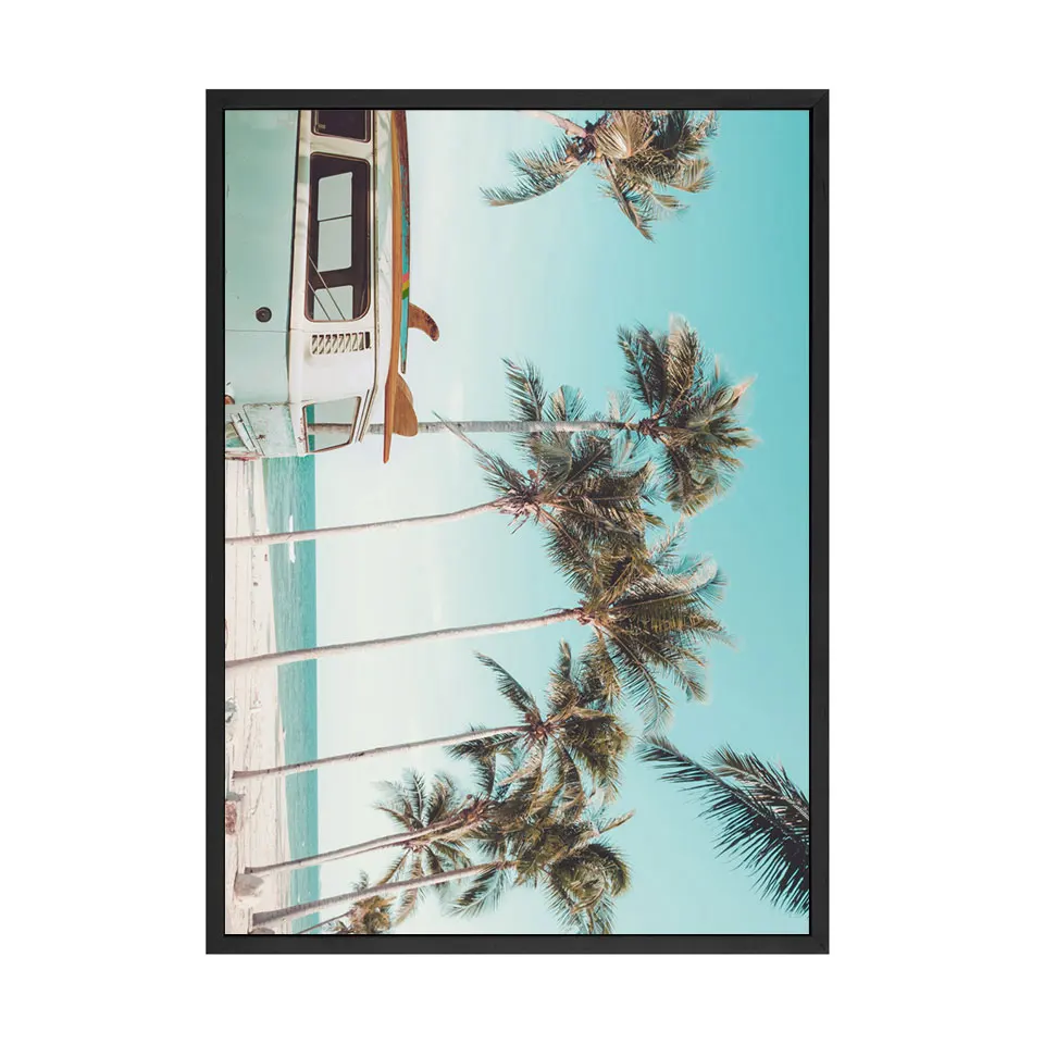 Scandinavian-Tropical-Landscape-Posters-Modern-Prints-Sea-Beach-Bus-Palm-Tree-Wall-Art-Canvas-Painting-Nordic (9)