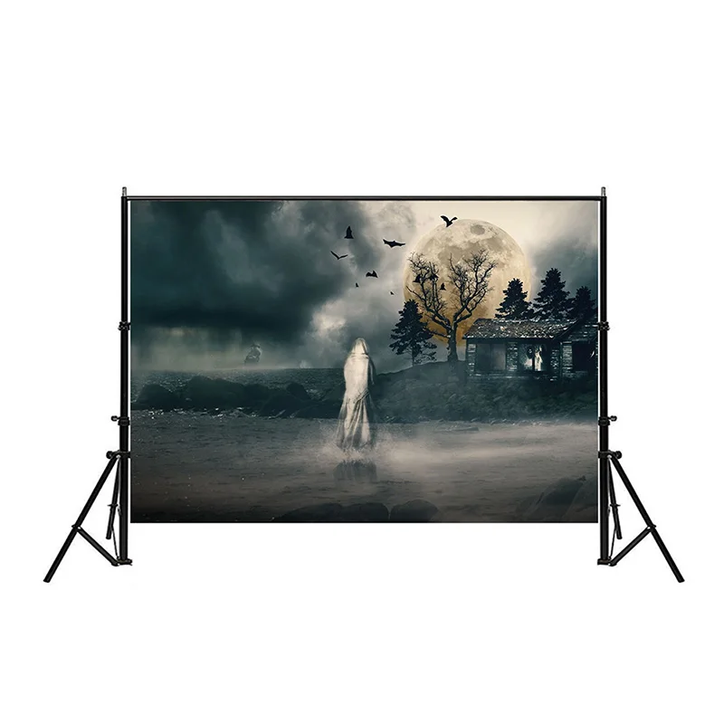 

WHISM Good Package Halloween Theme Photography Background Cloth Photo Cloth -5*3 Feet Furniture Decorative Painting