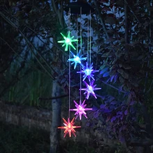 Светодиодный светильник на солнечных батареях, светящиеся колокольчики для дома, сада, подвесной светильник, садовый декоративный фонарь