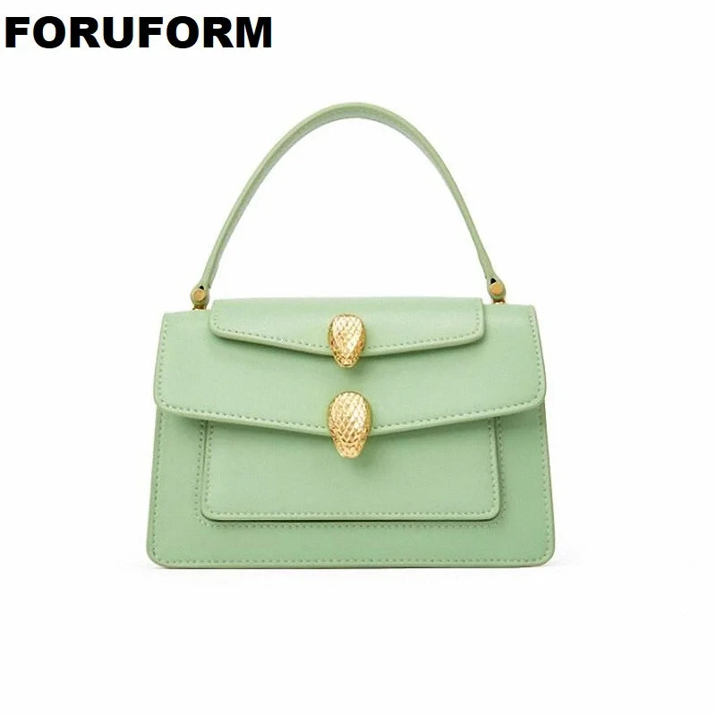 

Quality Goods Double Head Snake Chain Bag Chain Handbags Elegant Small Square Bag Women Leather Shoulder Bag ZH-357