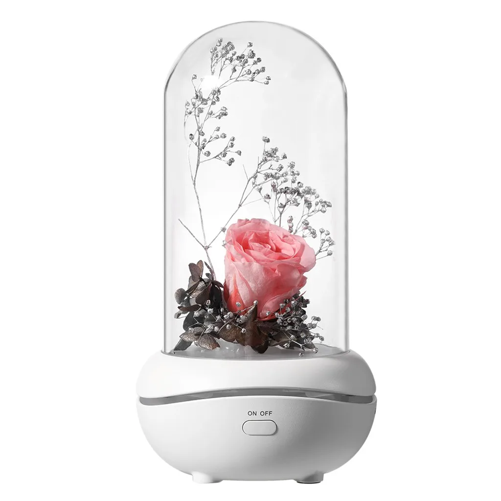 Светодиодный USB Романтический вечный цветок Арома лампа красочная атмосферная лампа роза свадьба вечный Цветок аромат лампа качество F96