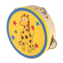 " музыкальный панда печати бубны барабан круглый ударный инструмент, подарочный для KTV Вечерние