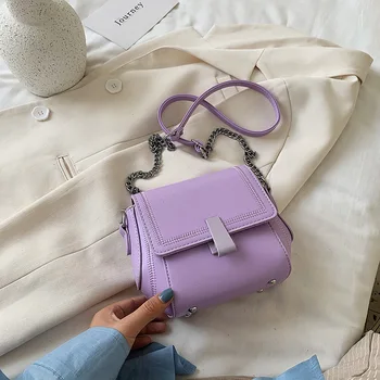 

Korean-style Bag Women's 2020 Online Celebrity New Style Embroidery Shoulder Square Sling Bag Textured Simple Versitile Fashion