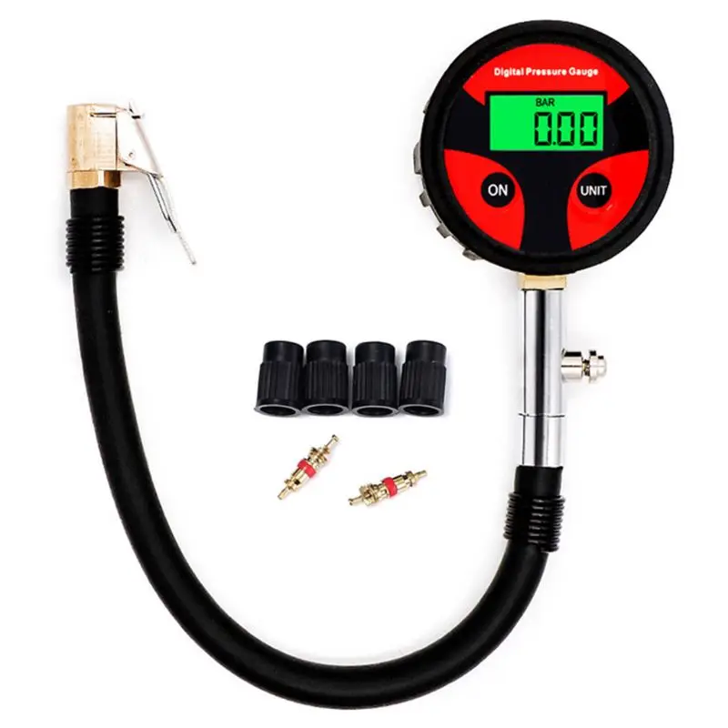 

0-200PSI Digital Tyre Tire Air Pressure Gauge LCD Manometer For Car Truck Motorcycle