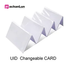 HaChanLun 100 шт. UID 13,56 МГц для 1K S50 MF1 RFID перезаписываемый IC сменный смарт-брелоки клон карты блок контроля доступа 0 секционный