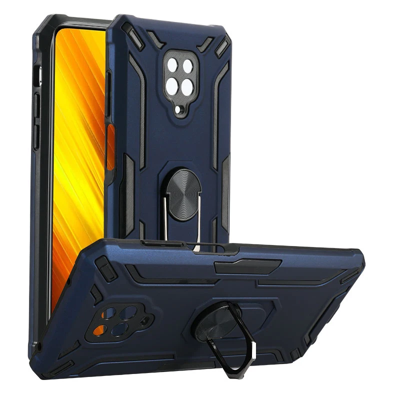 For Xiaomi Redmi Note 9S Case Shockproof Armor Stand Holder Car Ring Phone Case for Redmi Note 8 9 Pro 9A 9C NFC Covers