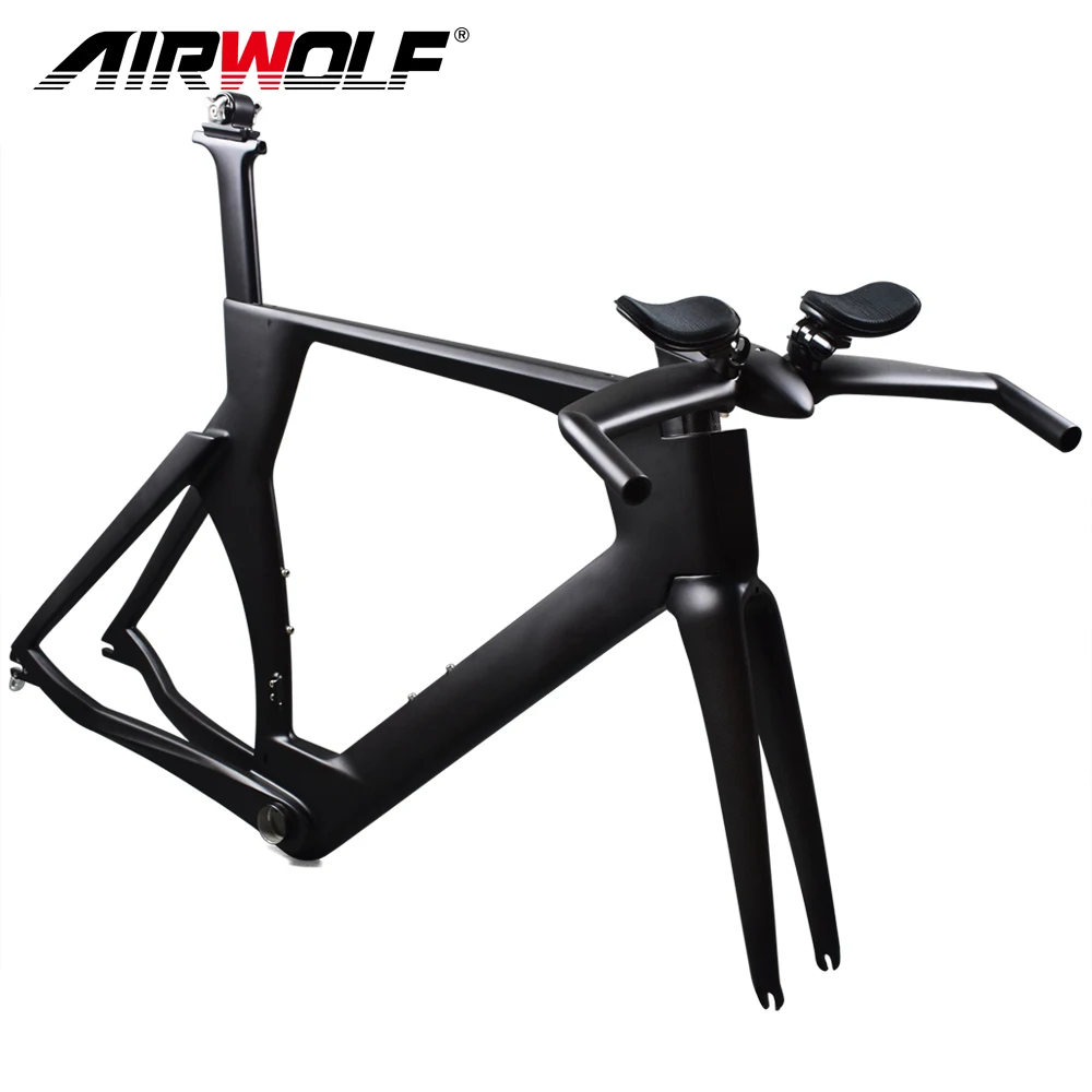 Airwolf Time Trail карбоновая велосипедная Рама для триатлона велосипедная карбоновая дорожная рама включает вилку/гарнитуру Подседельный штырь/зажим/стержень/карбоновая рама