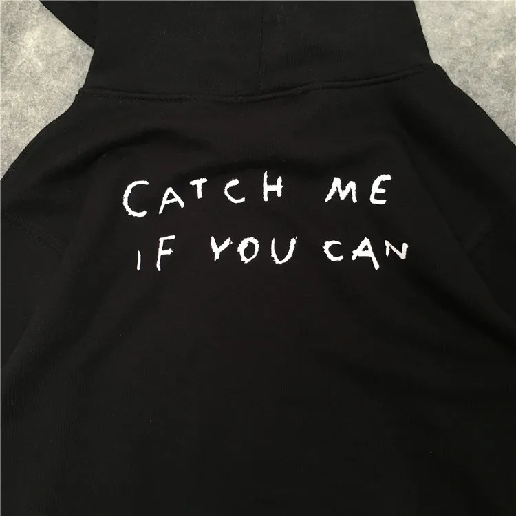 Новинка 19ss мужские роскошные Catch Me If you can толстовки с капюшоном толстовки бархат хлопок Дрейк толстый флис улица хип хоп# N64