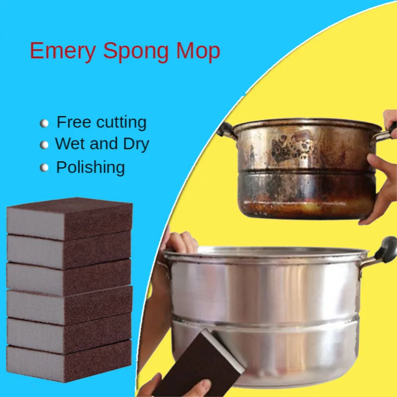 

10PCS Emery Sponge Nano Cleaning Dish Washing Spong Mop Rust Removing Detergent Washing Pot Artifact Magic Mop