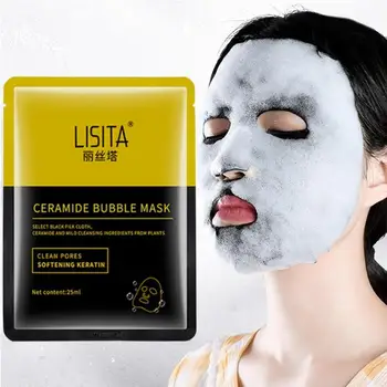 

Bubble Mask Moisturizing Rehydration Water Shrinks Mask Suction Bamboo Charcoal Clean Pore Black Patch A8E1