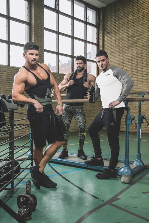 Muscle Dr. Brothers Европа и Америка Спорт Фитнес с длинным рукавом мужские облегающие быстросохнущие тренировочные рукав три четверти C