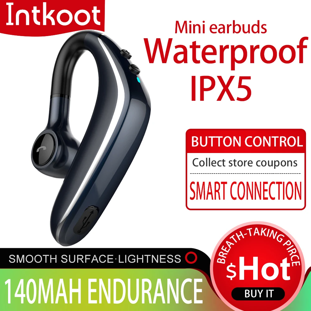 

Bluetooth earphone wireless Mini Earbuds With Microphone Bluetooth Headset IPX5 Waterproof HD Business Call For Smart Phone