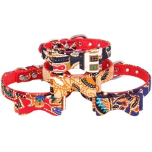 Best Price Bohemian Style Dog Collar With Bow Tie Adjustable Dog Collars Control Handle Training Pet Collar For Little Medium Large Dogs Best Price Bohemian Style Dog Collar With Bow Tie Adjustable Dog Collars Control Handle Training Pet Collar For Little Medium Large Dogs
