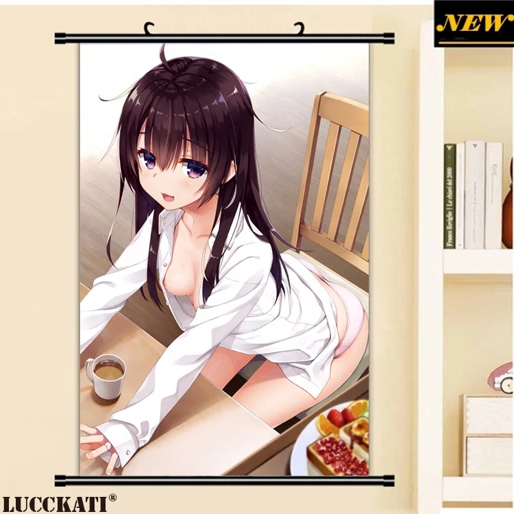 40X60 см Dengeki Moeoh бикини купальник бюстгальтер попка сексуальный лоли каплей мультфильм аниме Настенная картина плакат прокрутки холст живопись
