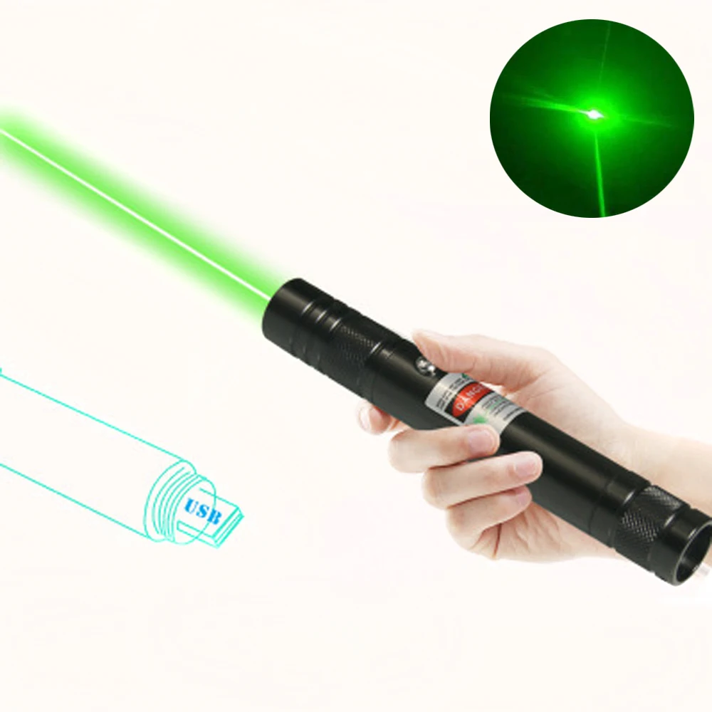 

Hunting Light Hunting Not battery Green laser Pointer High Power Visible Beam with USB Rechargeable Adjustable Focus for Hiking