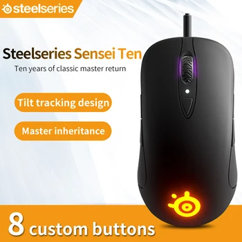 

SteelSeries Sensei Ten Gaming Mouse 18,000 CPI TrueMove Pro Optical Sensor 8 Buttons Mechanical Switches RGB Lighting