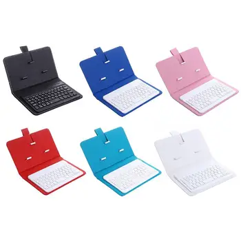 

Portable Wireless Bluetooth Keyboard with Faux Leather Case for iPhone Phone /iOS/for Android/for Windows Universal Keyboard