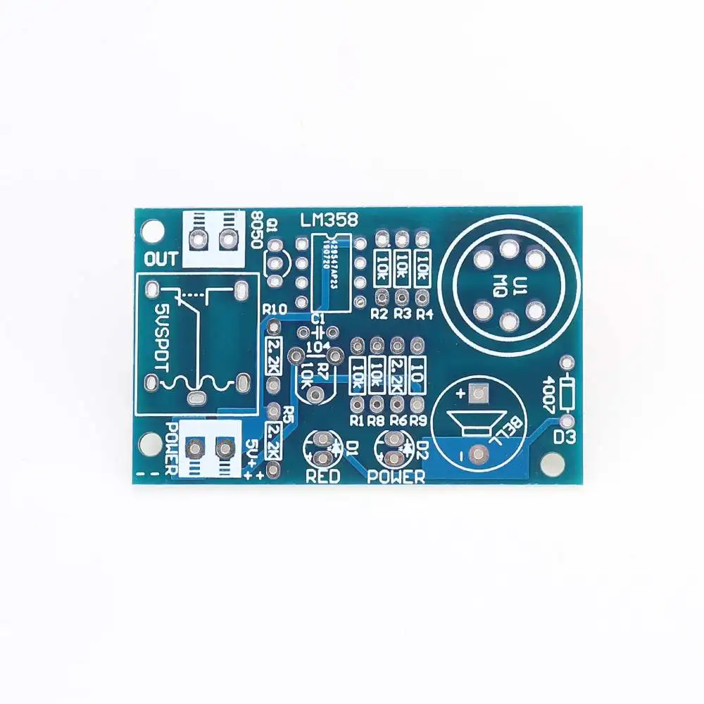 DC5V-6V электронный DIY комплект MQ-2 датчик дыма LM358 интегрированный чип Детектор Природного Газа компоненты сигнализации комплект плата модуля