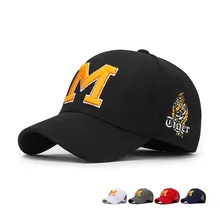 Модная кепка Snapback, s, хлопок, с буквой M, новинка, для мужчин и женщин, бейсболка от солнца, Beisbol, Casquette, Gorras, повседневные спортивные шапки