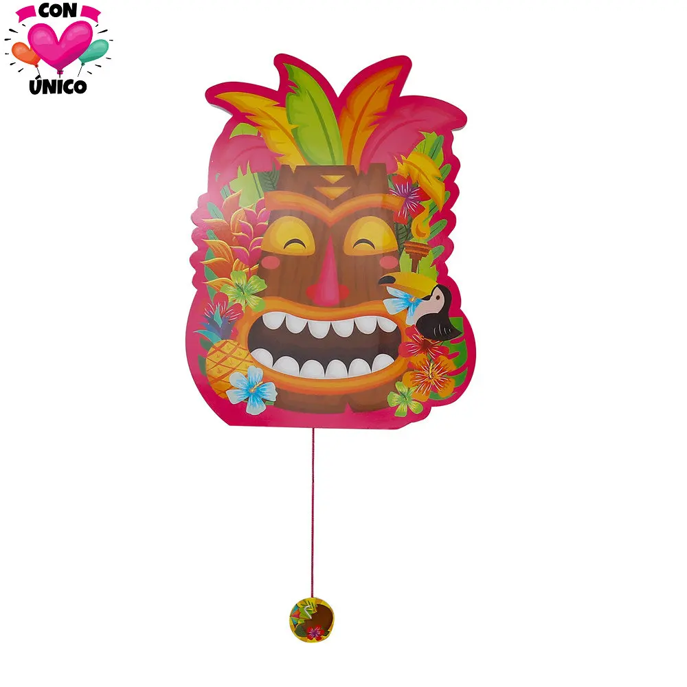 CONUNICO Birthday Tropical Party Photobooth Props Supplies Invitation Card Garland Surprise Bag Hawaii Aloha Summer HI3535 |