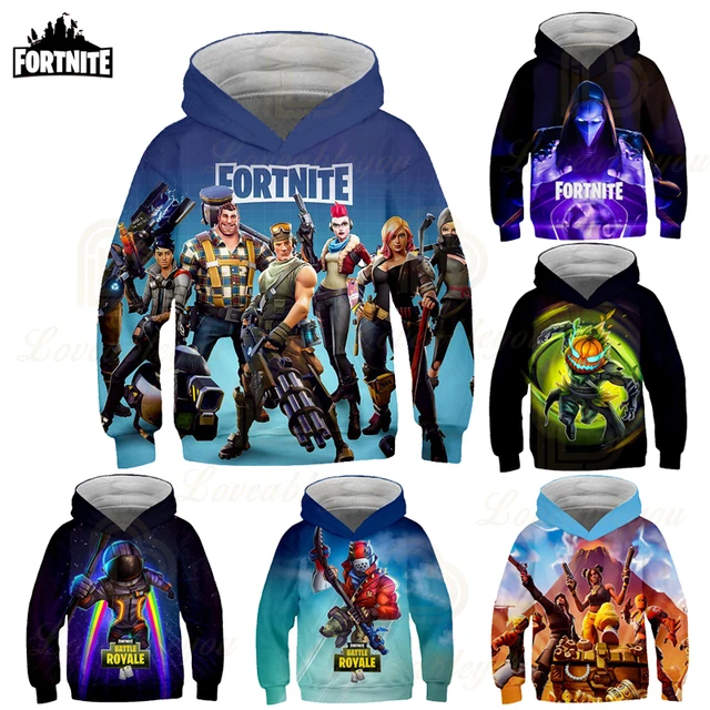 Sudadera con capucha de Fortnite para niños, ropa de manga larga con estampado 3D, para adolescentes, niños y niñas de 3 14 _ - AliExpress Mobile