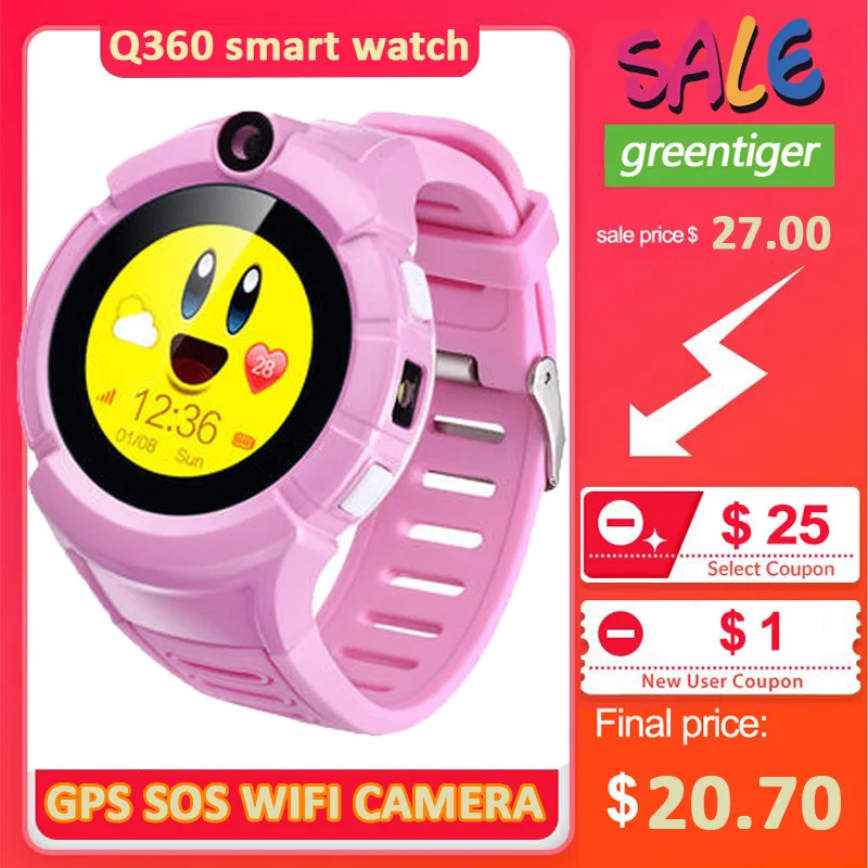 Q360 Детские умные часы с камерой, gps, wifi, местоположение, Детские умные часы, SOS, анти-потеря, монитор, трекер, детские наручные часы