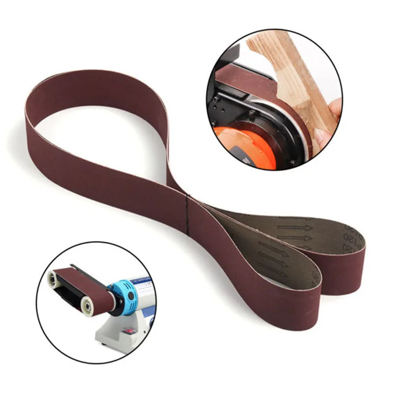 7Pcs 2 X 82 Polishing Sanding Belts Aluminum Oxide For Sander Replacement 80