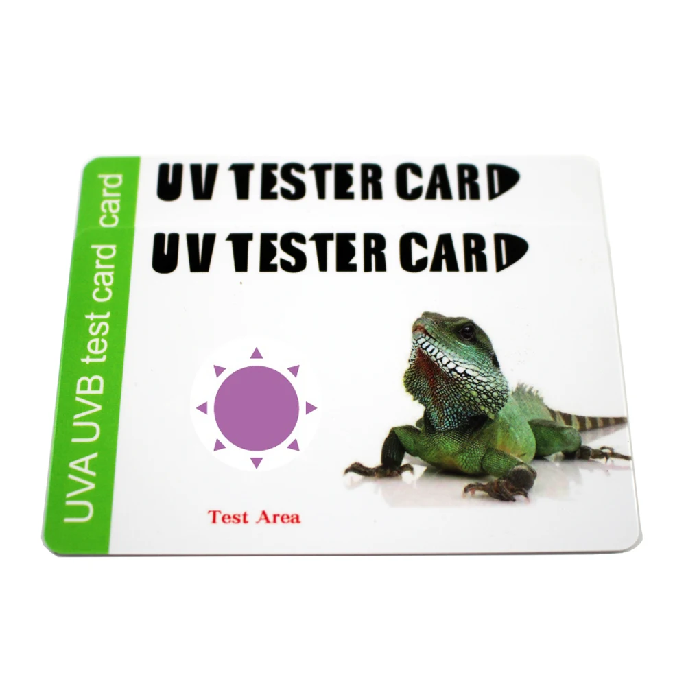 Reptile UVA UVB light lamp bulb test card UV tests paper reptiles terrarium lamp life effective tester meter pet supplies 2 Pcs reptile light bulb reptile lamp bulb reptile uv tester pet uv light
