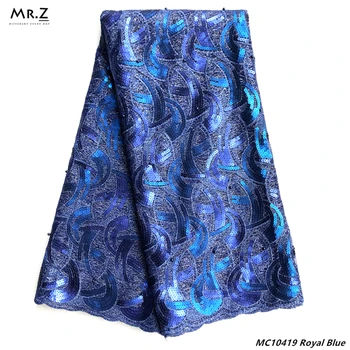 

Mr.Z Full Sequins African French Tulle Lace Fabric Nigerian Wedding Mesh French Lace Clothes Material Fabric Guipure Lace 2020