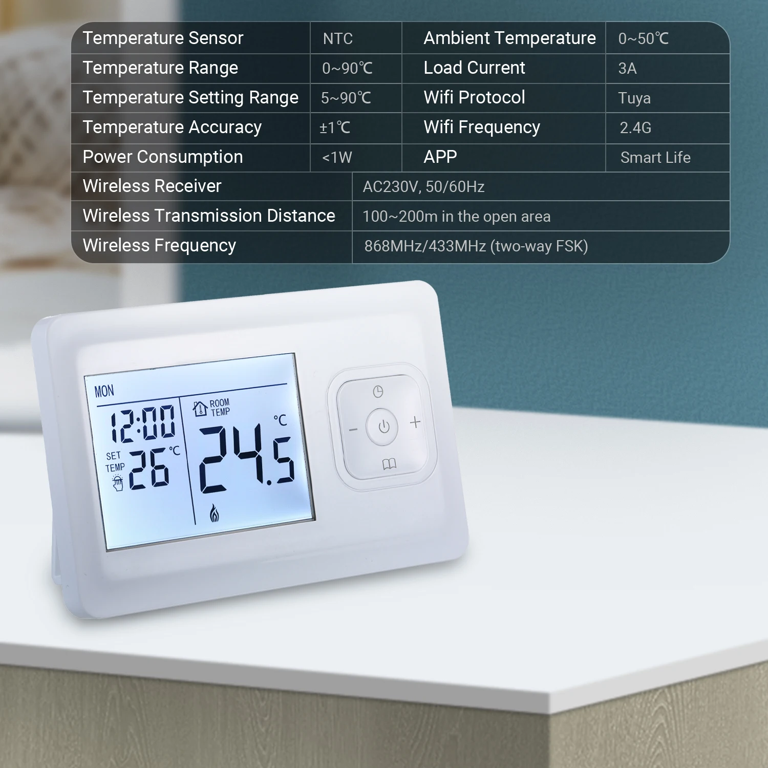 Digital Heating Thermostat Programmable Wall-mounted Furnace Wifi  Thermostat Wireless Temperature Control Constant Temperature - AliExpress