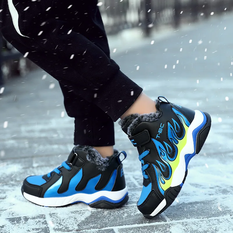 

BOY'S Cotton-padded Shoes 2019 Autumn & Winter New Style Velvet Shoes-Large Cotton Warm Boy Winter Shoes Fashion Children Two Co