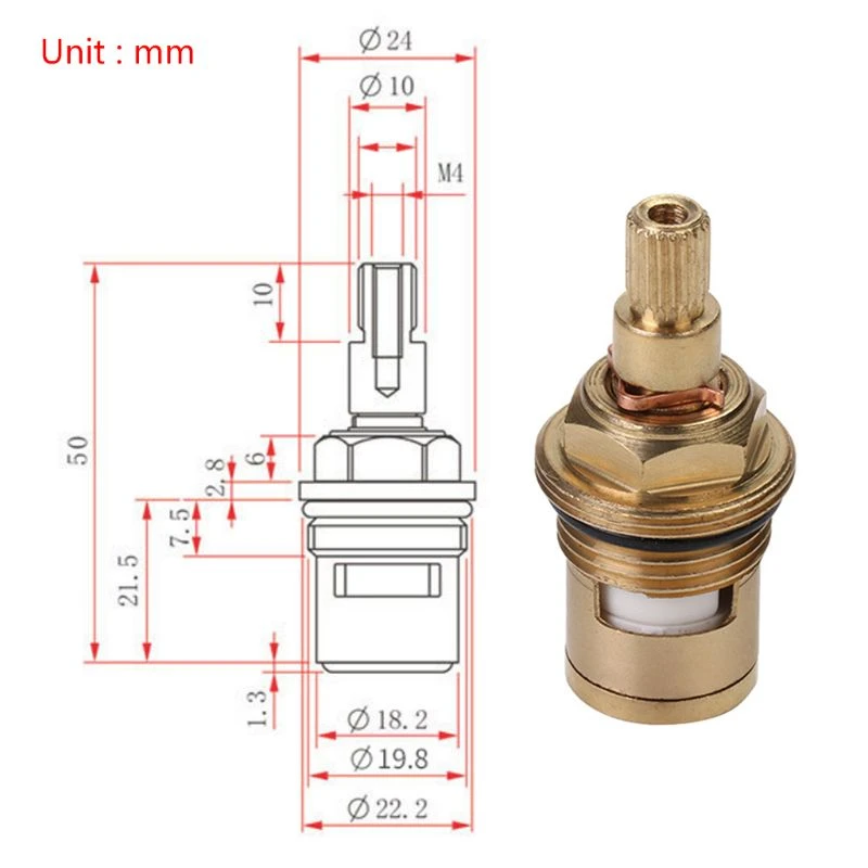 Brass Ceramic Tap Valve Faucet Cartridge Bathroom Hot Cold Water Mixer