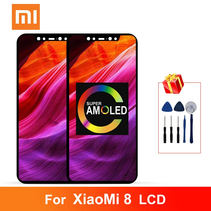 6 21 &quotSuper AMOLED для Xiaomi Mi 8 ЖК дисплей сенсорный экран дигитайзер запасные части с